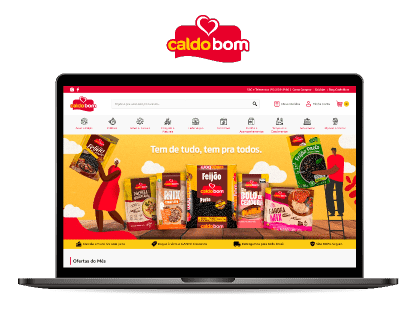 Mockup do site Caldo Bom
